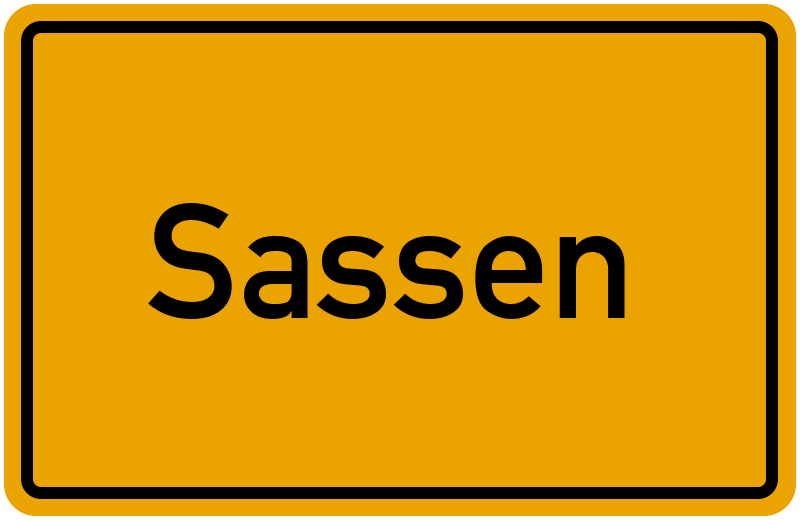 Ortsschild Sassen