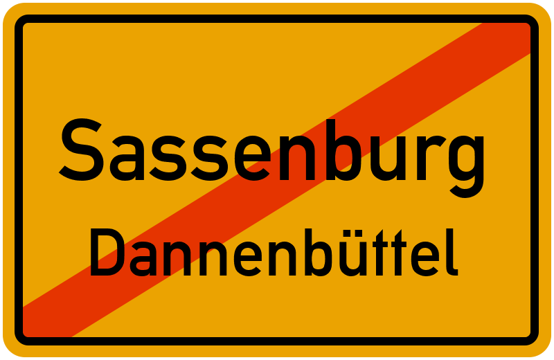 Ortsschild Sassenburg