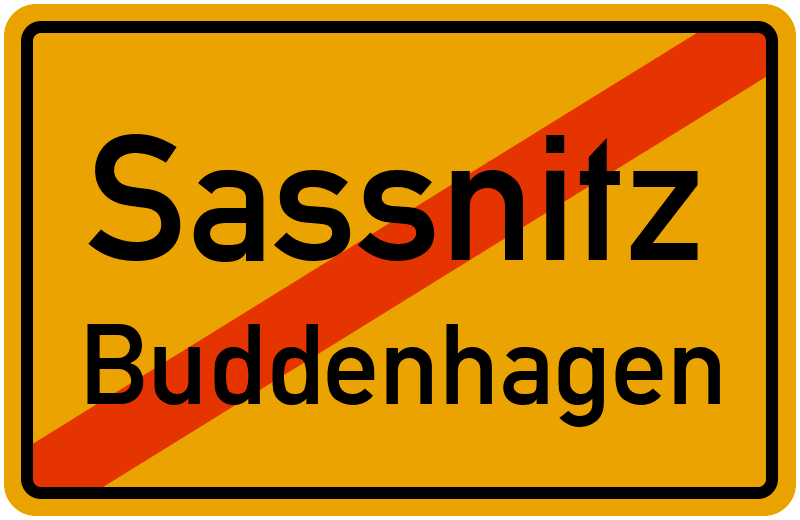 Ortsschild Sassnitz