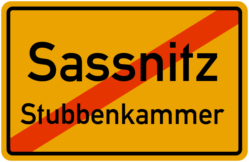 Ortsschild Sassnitz
