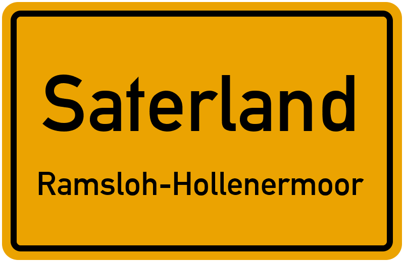 Ortsschild Saterland