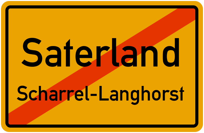 Ortsschild Saterland