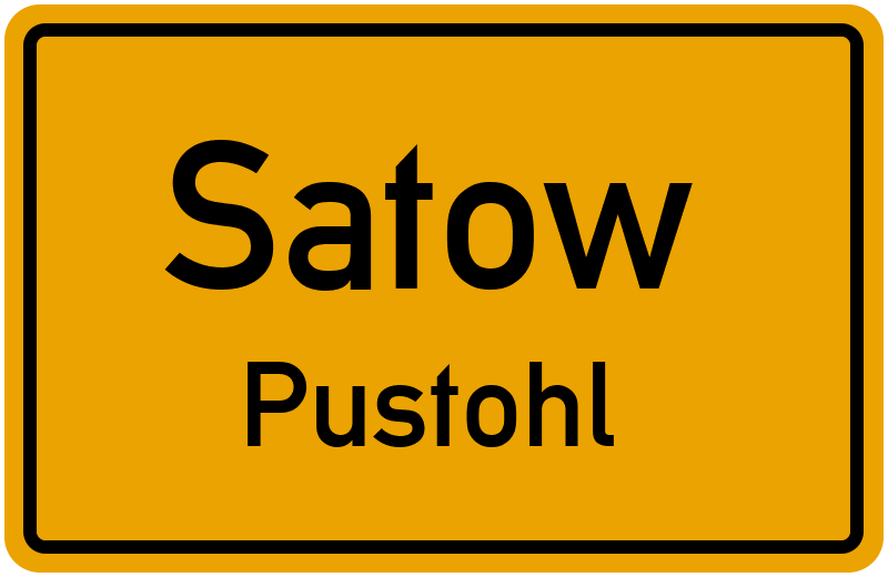 Ortsschild Satow