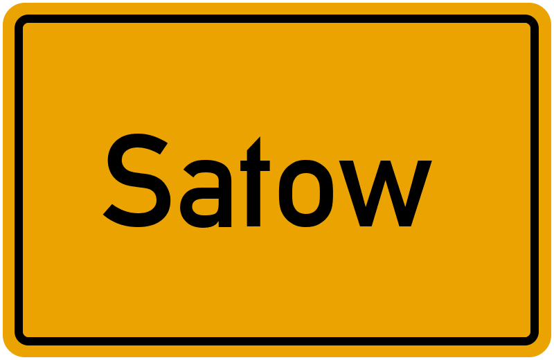 Ortsschild Satow