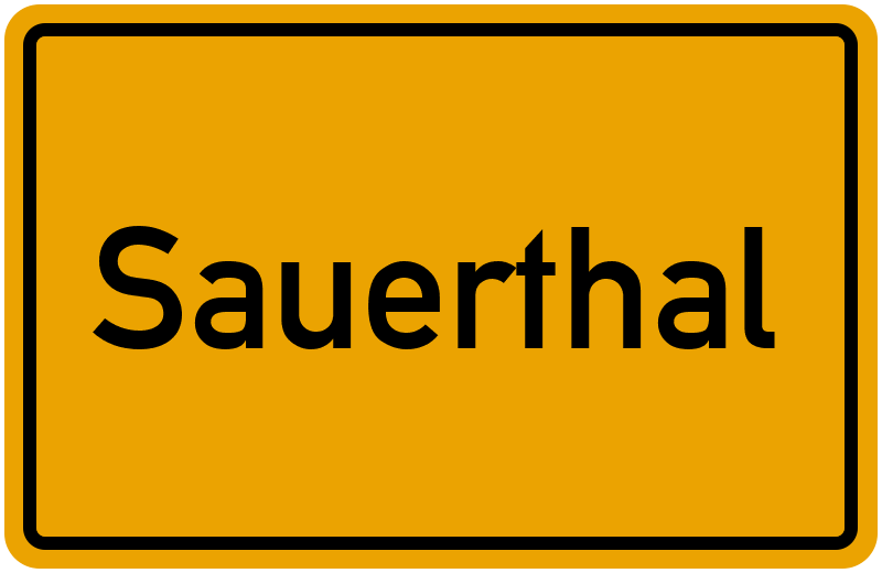 Ortsschild Sauerthal