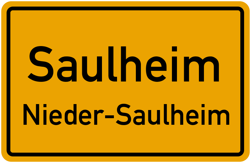 Ortsschild Saulheim