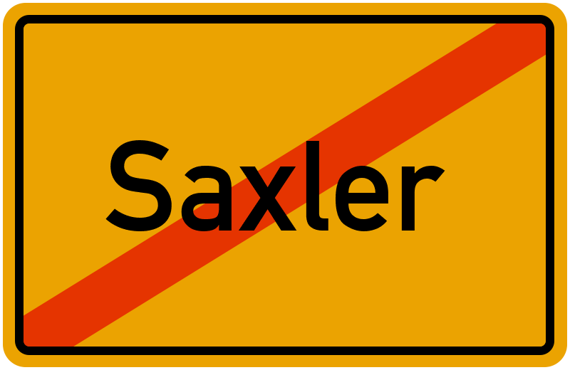 Ortsschild Saxler