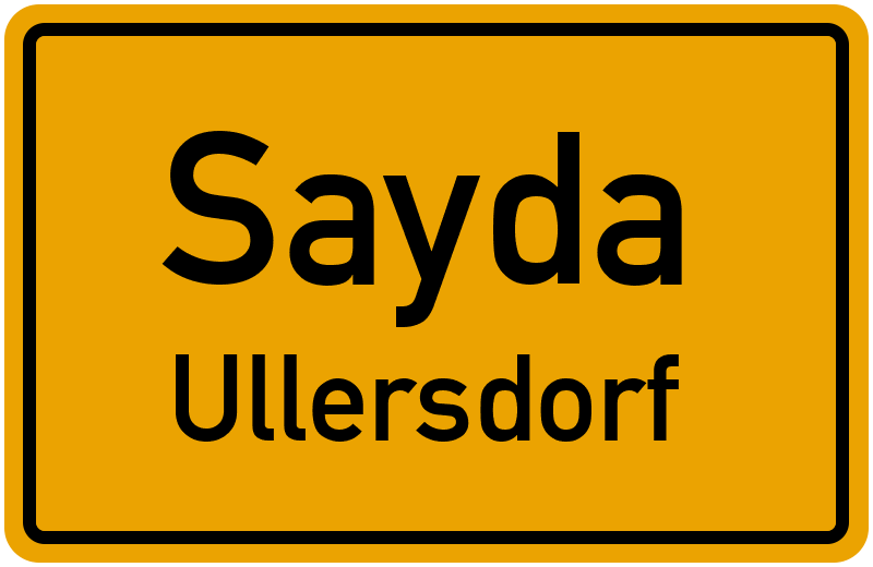 Ortsschild Sayda