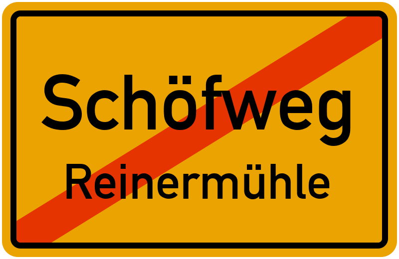 Ortsschild Schöfweg