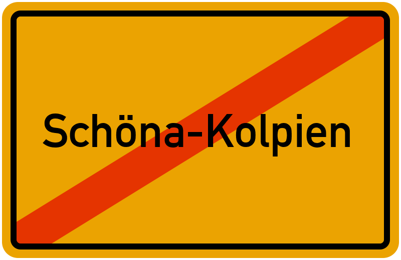 Ortsschild Schöna-Kolpien