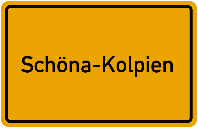 Ortsschild Schöna-Kolpien