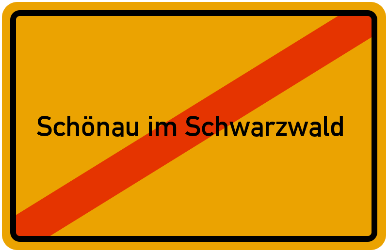 Ortsschild Schönau im Schwarzwald