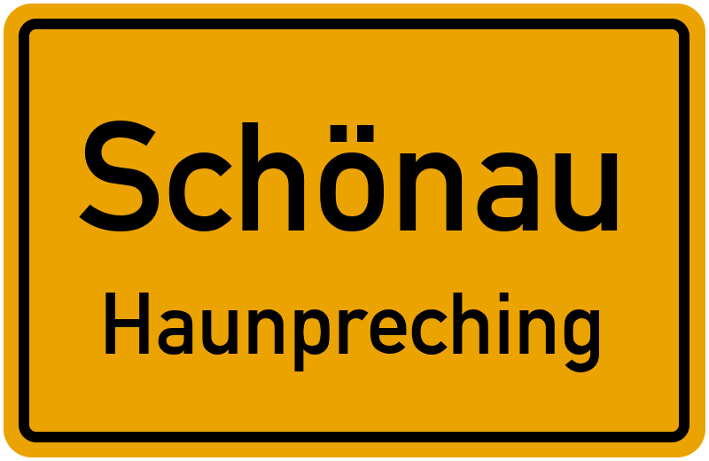 Ortsschild Schönau