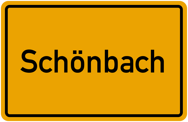 Ortsschild Schönbach