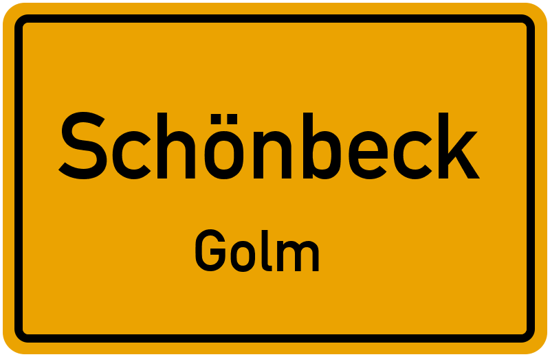 Ortsschild Schönbeck