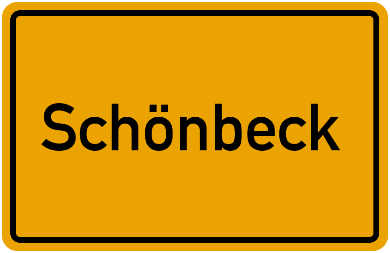 Ortsschild Schönbeck