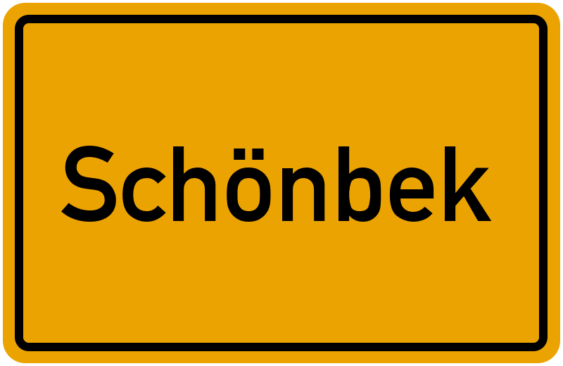 Ortsschild Schönbek