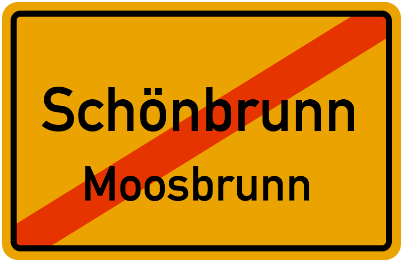 Ortsschild Schönbrunn