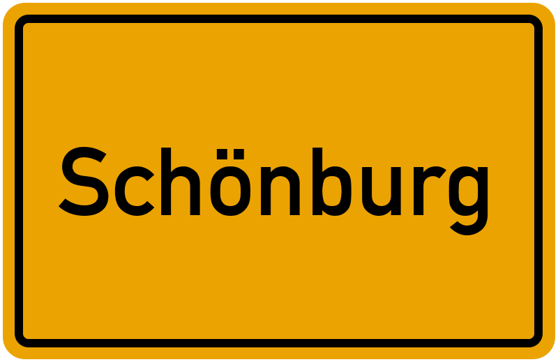 Ortsschild Schönburg