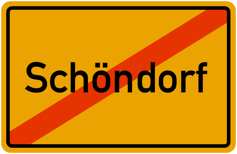 Ortsschild Schöndorf