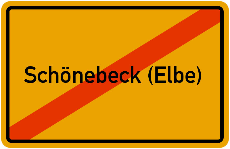 Ortsschild Schönebeck (Elbe)