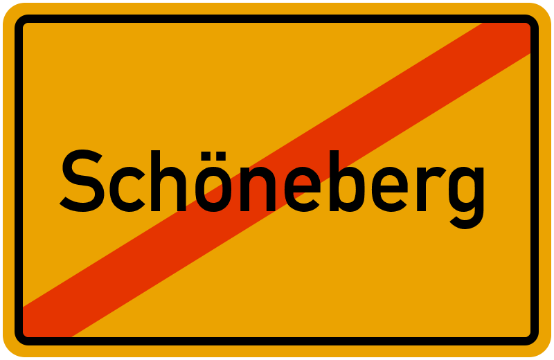 Ortsschild Schöneberg