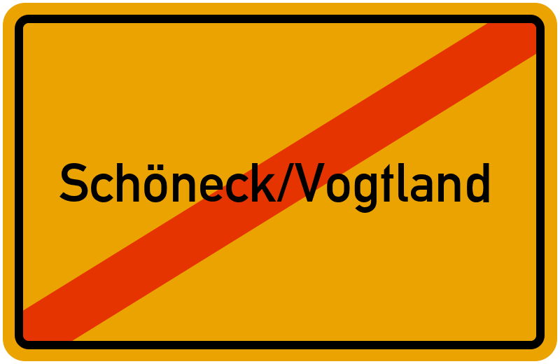Ortsschild Schöneck/Vogtland