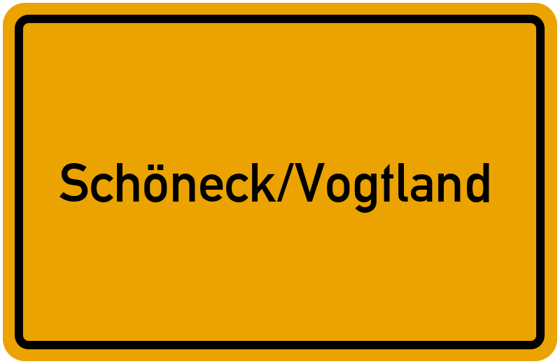 Ortsschild Schöneck/Vogtland