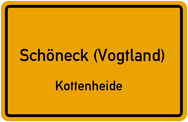 Ortsschild Schöneck (Vogtland)