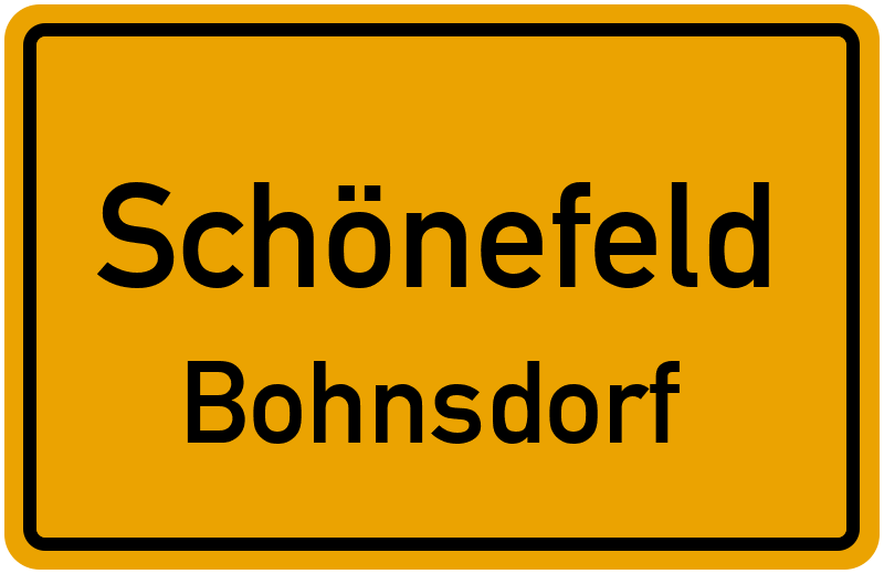 Ortsschild Schönefeld