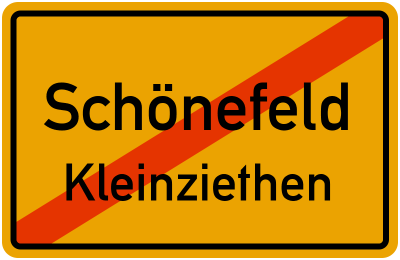 Ortsschild Schönefeld