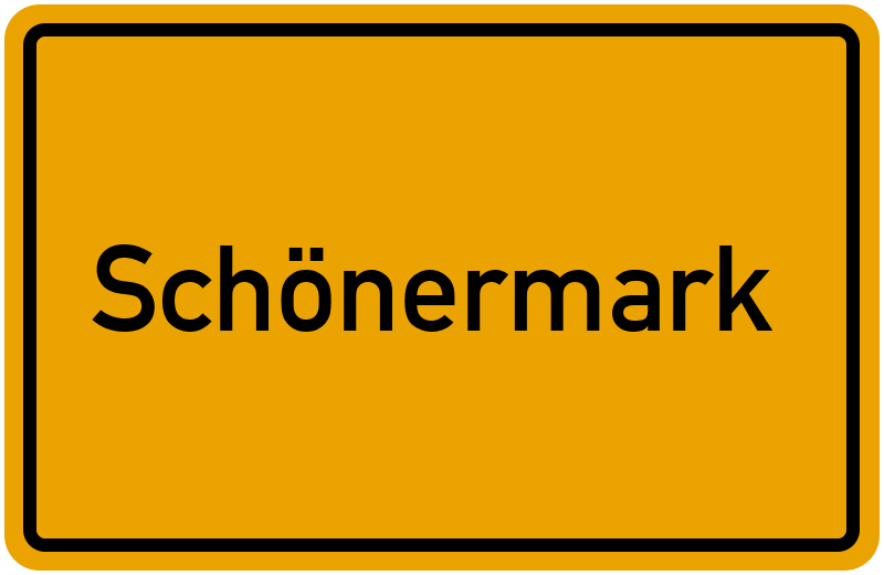 Ortsschild Schönermark