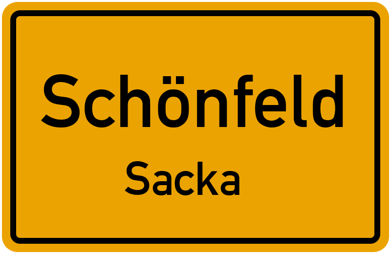 Ortsschild Schönfeld
