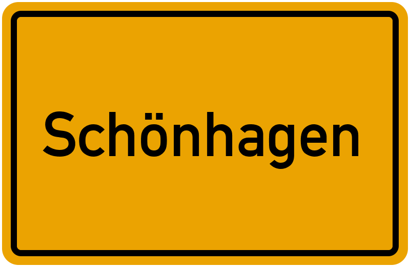 Ortsschild Schönhagen