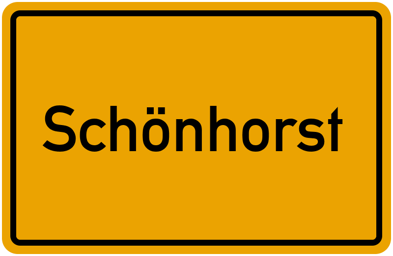 Ortsschild Schönhorst