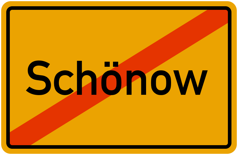 Ortsschild Schönow