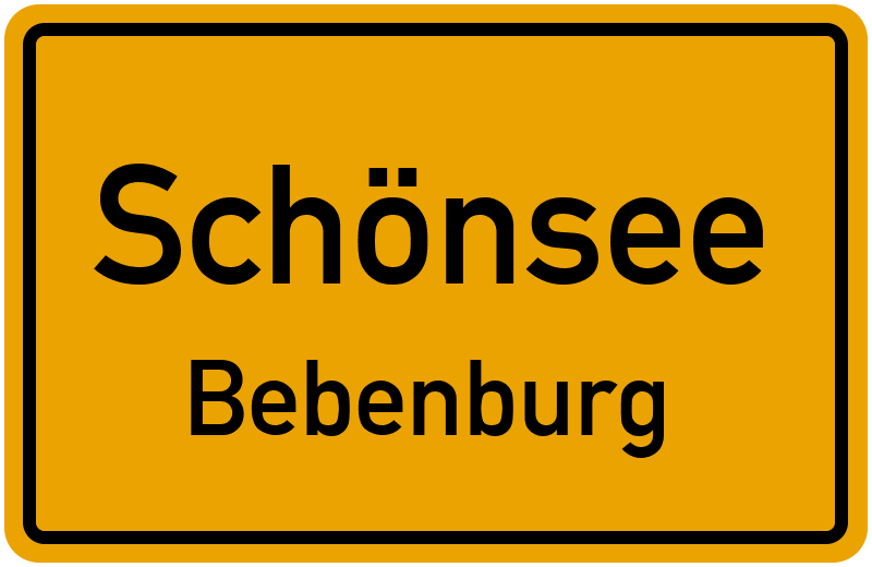 Ortsschild Schönsee