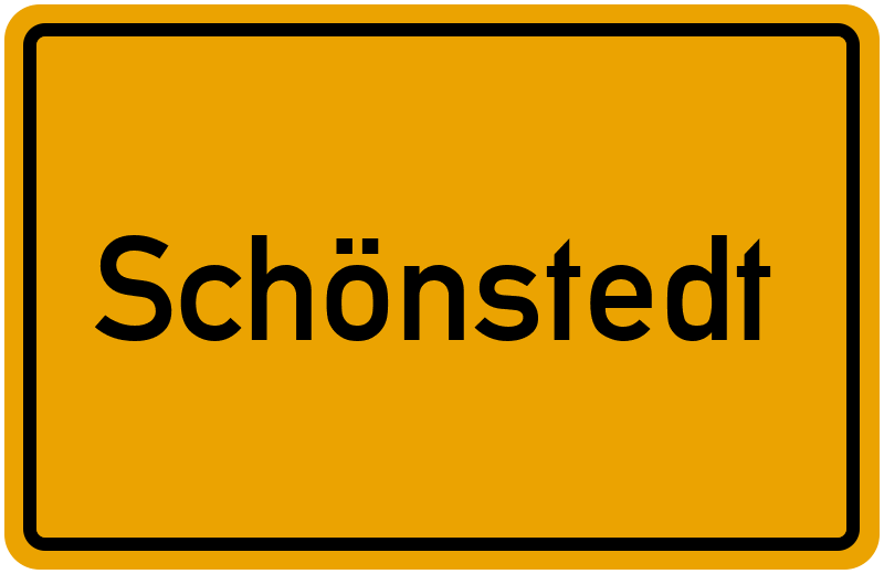 Ortsschild Schönstedt