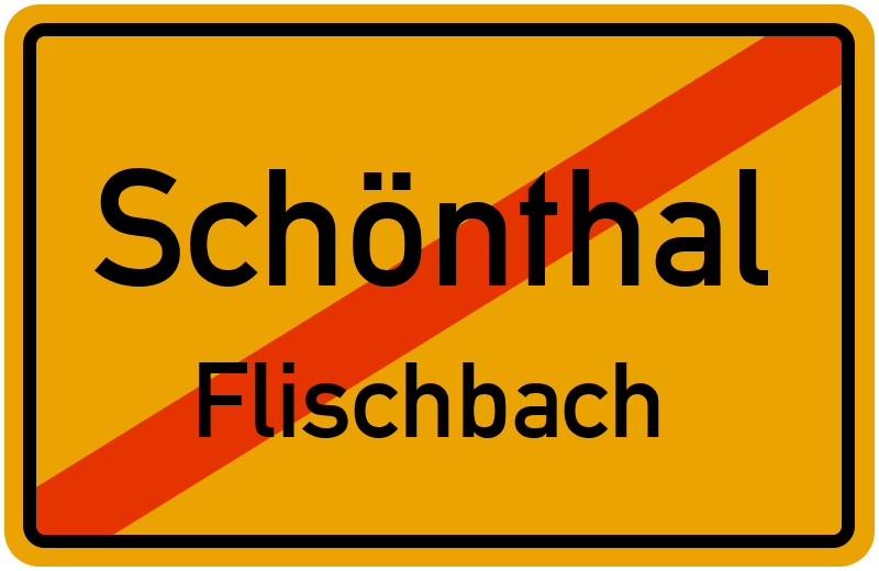 Ortsschild Schönthal