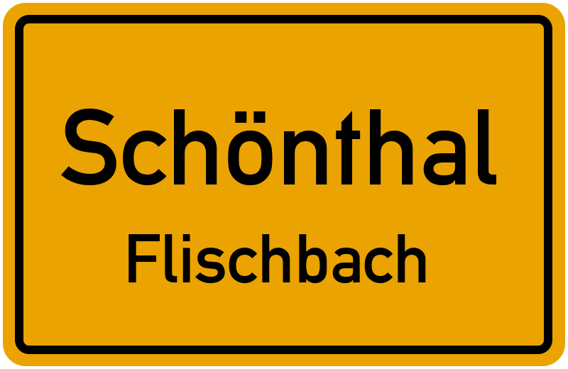 Ortsschild Schönthal