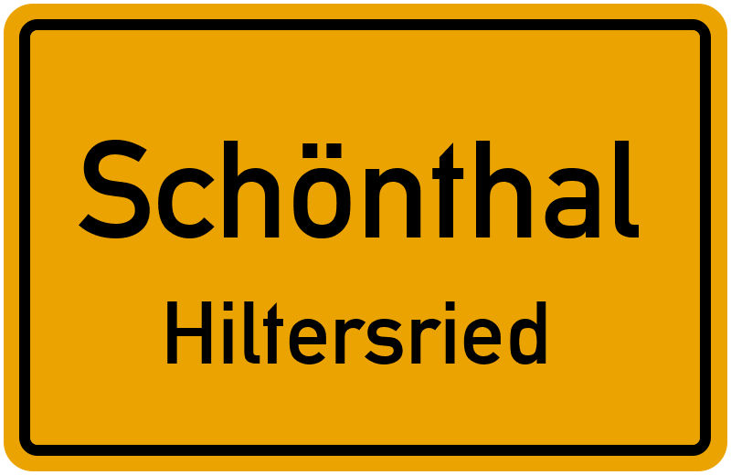 Ortsschild Schönthal