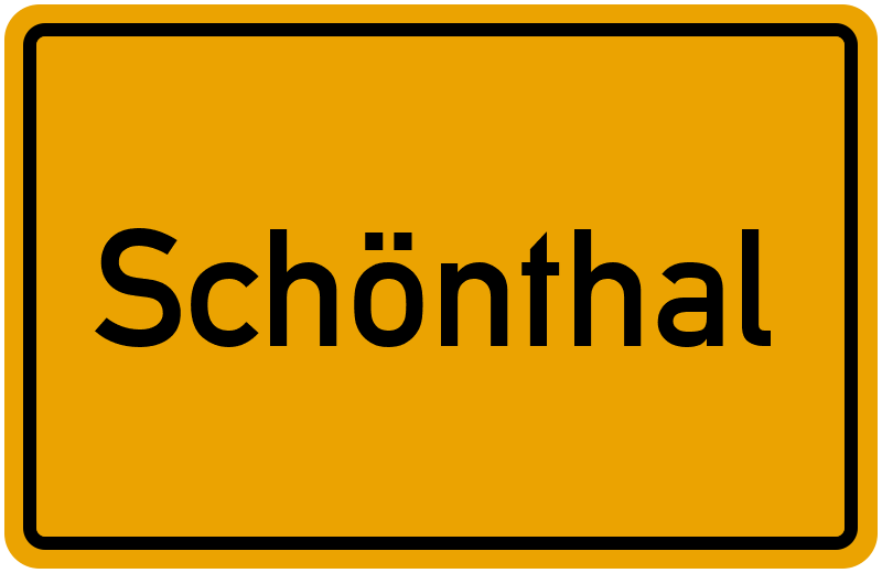 Ortsschild Schönthal