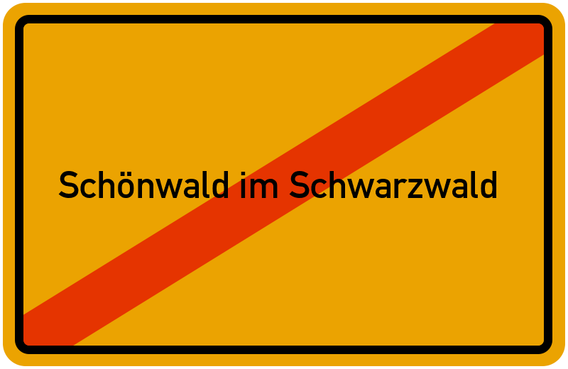 Ortsschild Schönwald im Schwarzwald