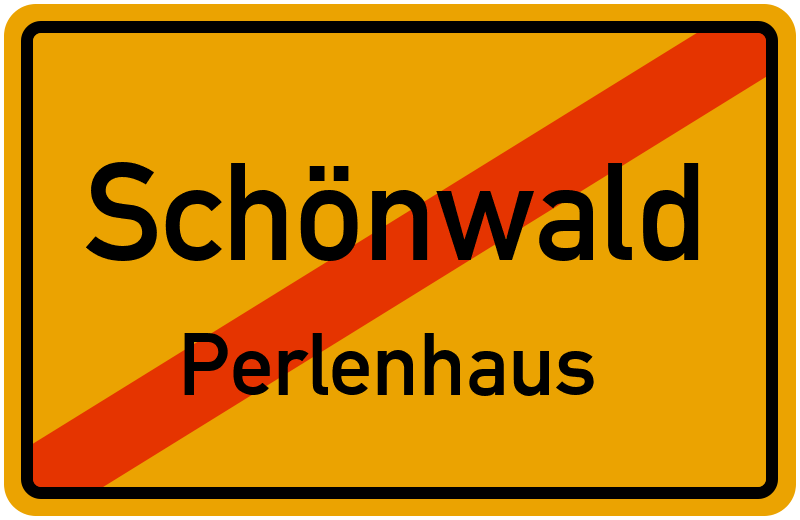 Ortsschild Schönwald