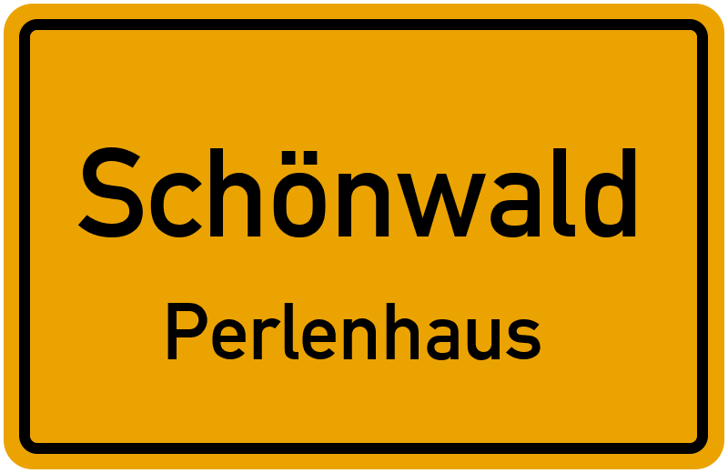 Ortsschild Schönwald