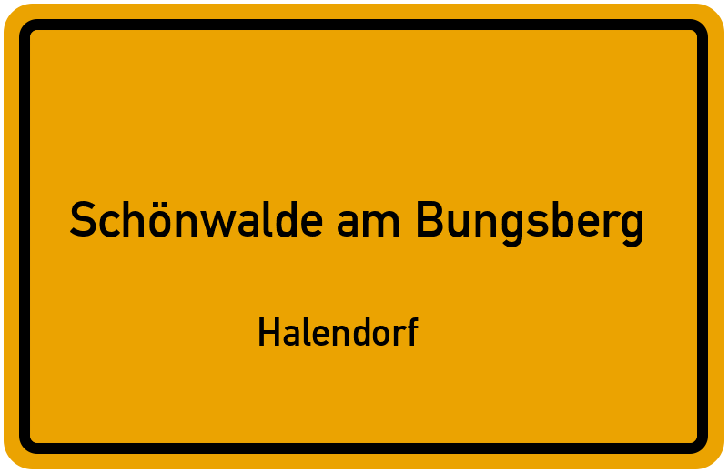 Ortsschild Schönwalde am Bungsberg
