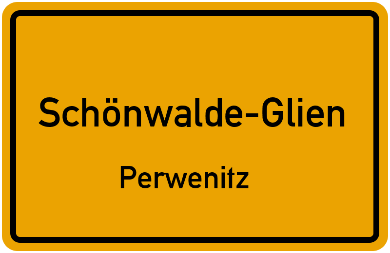 Ortsschild Schönwalde-Glien