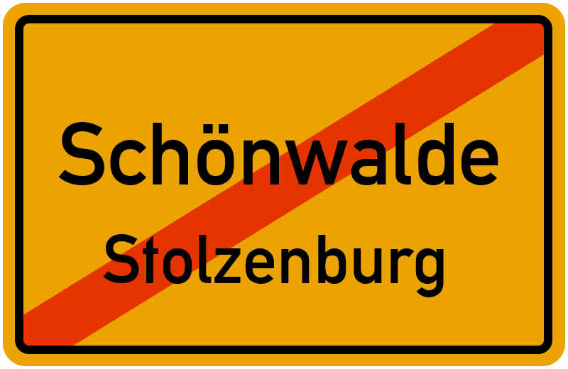 Ortsschild Schönwalde