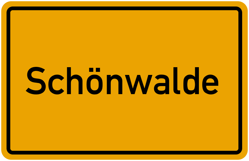 Ortsschild Schönwalde