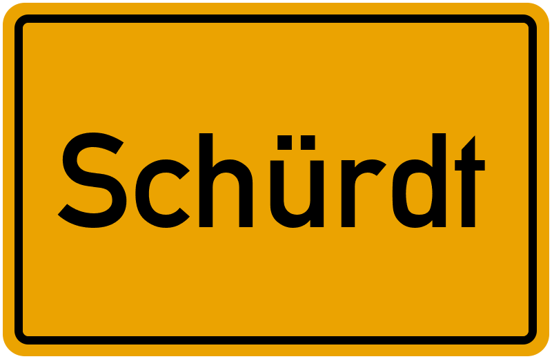Ortsschild Schürdt